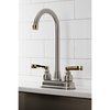 Kingston Brass KB8499FL Bar Faucet, Brushed Nickel/Polished Brass KB8499FL